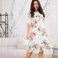 🌹Nouveaux produits du printemps🌹 Robe en mousseline avec pétales évasés de rose