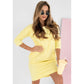 🌸Offres de printemps🌸 Robe à manches 3/4 avec col rond et poches(50 % de réduction)