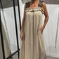 🔥Soldes d'été🔥Robe maxi sans manches décontractée avec poches（53 % de réduction）