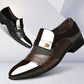 👞Chaussures formelles classiques en cuir véritable PU résistant au glissement pour hommes🔥 (53% de réduction)