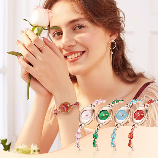 ⌚Nouveautés tendance 2025🔥Montre bracelet en zircon coloré pour femme