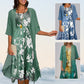 🌸Printemps 52% de réduction🌸Ensemble élégant 2 pièces : chemisier à manches mi-longues + robe