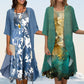 🌸Printemps 52% de réduction🌸Ensemble élégant 2 pièces : chemisier à manches mi-longues + robe
