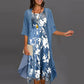 🌸Printemps 52% de réduction🌸Ensemble élégant 2 pièces : chemisier à manches mi-longues + robe