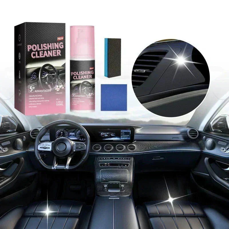 💥 50 % de réduction ! ✨ Nettoyant et polish pour l'intérieur de la voiture – ravive la couleur et redonne de l'éclat. Élimine la poussière, la saleté et les dépôts. Pour le cuir, le vinyle et les matières plastiques. Non toxique. 🚗