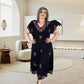 ✨️Soldes d'été 52% de réduction✨️Robe mi-longue fluide à col en V grande taille