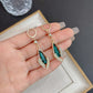 🔥Limité 50% DE RÉDUCTION🌟 Boucles d'oreilles créoles vertes scintillantes