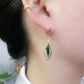 🔥Limité 50% DE RÉDUCTION🌟 Boucles d'oreilles créoles vertes scintillantes