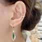 🔥Limité 50% DE RÉDUCTION🌟 Boucles d'oreilles créoles vertes scintillantes
