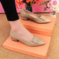 👠Promotion d'été🐂Talons hauts élégants en cuir de vache à talons bas pour femmes（🔥52 % de réduction）