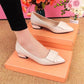 👠Promotion d'été🐂Talons hauts élégants en cuir de vache à talons bas pour femmes（🔥52 % de réduction）