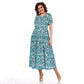 👗Soldes de début d'été🎉Robe d'été en mousseline à motifs(🔥50 % de réduction）