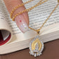 📿✨Pendentif en strass Tour d'or style rétro