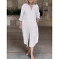 ✨️Soldes d'été✨️Robe chemise longue décontractée en coton lin pour femmes（🔥53% de réduction）