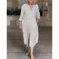 ✨️Soldes d'été✨️Robe chemise longue décontractée en coton lin pour femmes（🔥53% de réduction）