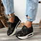 🔥Promotions du début de l'été 🔥Chaussures de sport en maille respirante translucide imprimée à hauteur intérieure pour femmes