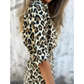⏳Réduction de 50 % pour l'été💥Robe longue à col en V et imprimé léopard