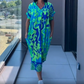 👗Offres spéciales début d'été✨Casual élégant imprimé V - cou robe pour les femmes(🔥50% de réduction)