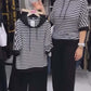 💥Soldes d'été💥Ensemble pour femme composé d'un haut rayé et d'un pantalon uni(🔥55% de réduction)
