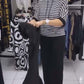 💥Soldes d'été💥Ensemble pour femme composé d'un haut rayé et d'un pantalon uni(🔥55% de réduction)