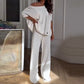 💕55 % de réduction💕Ensemble deux pièces - Top et pantalon asymétriques décontractés pour femmes