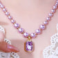 💜Collier élégant en perles imitation violet de haute qualité(✨️50 % de réduction)