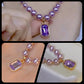 💜Collier élégant en perles imitation violet de haute qualité(✨️50 % de réduction)