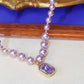 💜Collier élégant en perles imitation violet de haute qualité(✨️50 % de réduction)