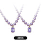 💜Collier élégant en perles imitation violet de haute qualité(✨️50 % de réduction)