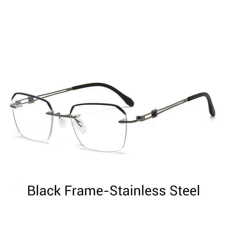 🔥50 % DE RÉDUCTION🔍 Lunettes anti-lumière bleue sans monture | Technologie avancée de protection contre la lumière bleue · 👓 Design élégant sans monture · Idéales aussi bien pour les occasions décontractées que professionnelles