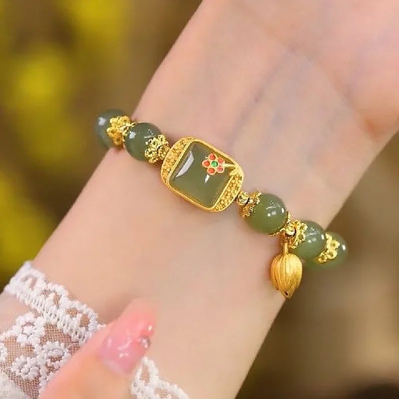 ✨2025 Dernier bracelet✨Bracelet de perles en jade de Hotan