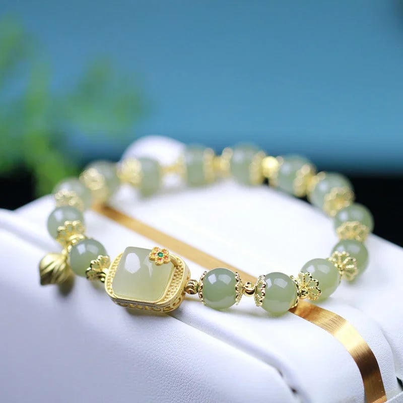✨2025 Dernier bracelet✨Bracelet de perles en jade de Hotan