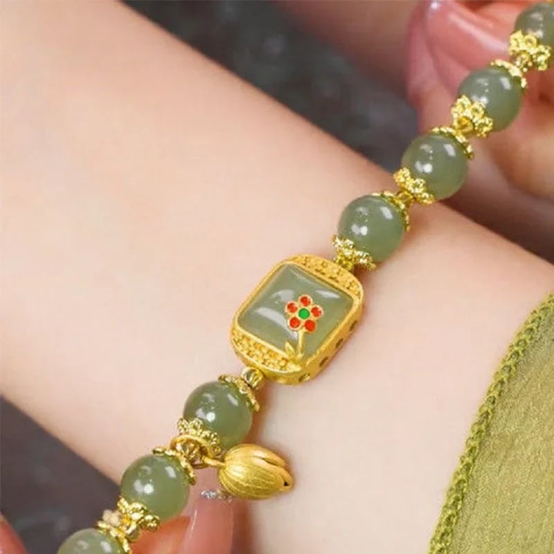 ✨2025 Dernier bracelet✨Bracelet de perles en jade de Hotan
