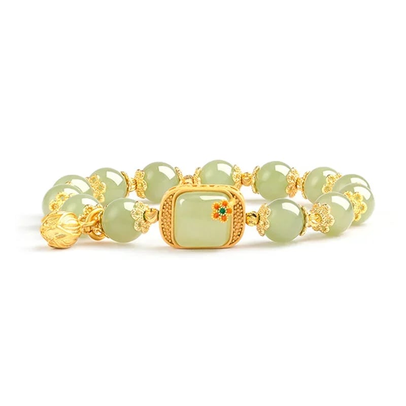 ✨2025 Dernier bracelet✨Bracelet de perles en jade de Hotan