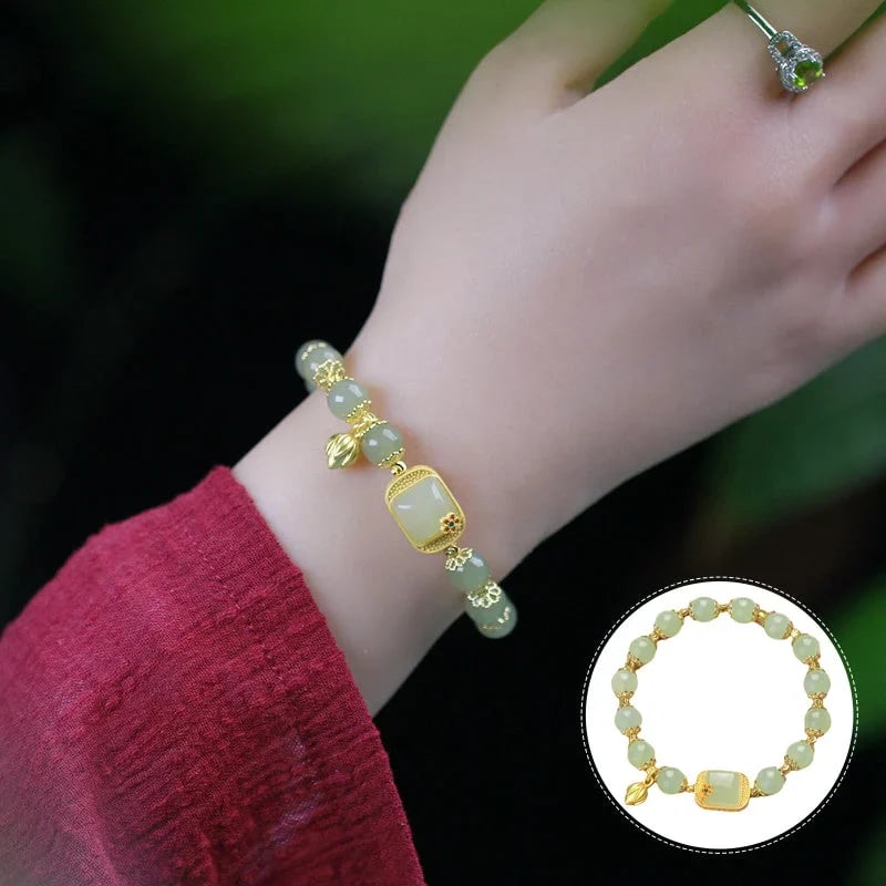 ✨2025 Dernier bracelet✨Bracelet de perles en jade de Hotan
