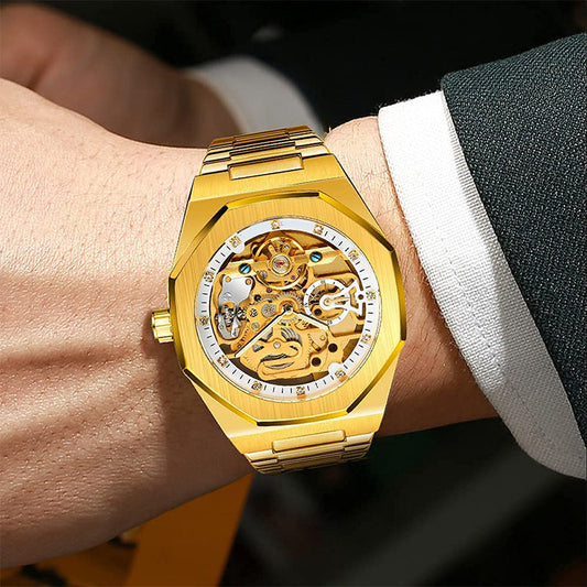 ⌚Spécial limité dans le temps🔥Montre mécanique de luxe squelette pour hommes(🔥55% de réduction)