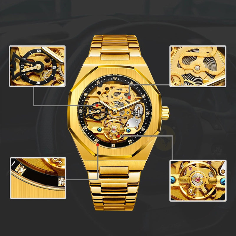 ⌚Spécial limité dans le temps🔥Montre mécanique de luxe squelette pour hommes(🔥55% de réduction)