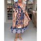 🔥Promotion du dernier jour 50% de réduction🔥Robe imprimée ample à col en V pour femmes