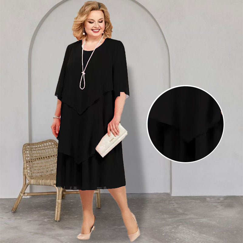👗50% de réduction🔥Robe midi superposée Plus Size