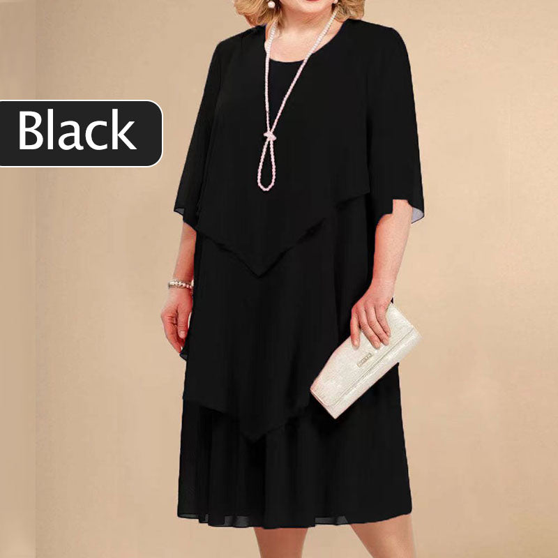 👗50% de réduction🔥Robe midi superposée Plus Size