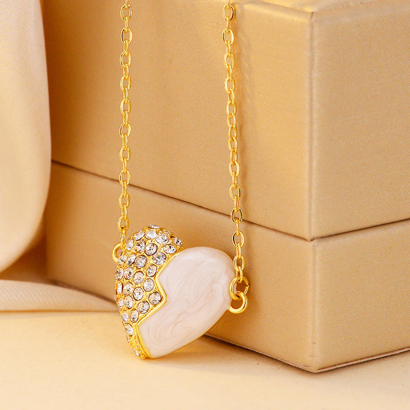 ✨ 2025 Collier pour nouveau couple📿💖Collier à cœur magnétique en or et diamants de première qualité