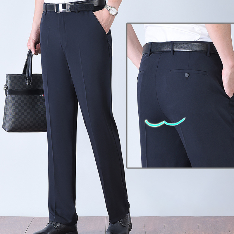 🔥 53% de réduction ❄️Pantalon de costume en soie glacée à séchage rapide pour homme💨