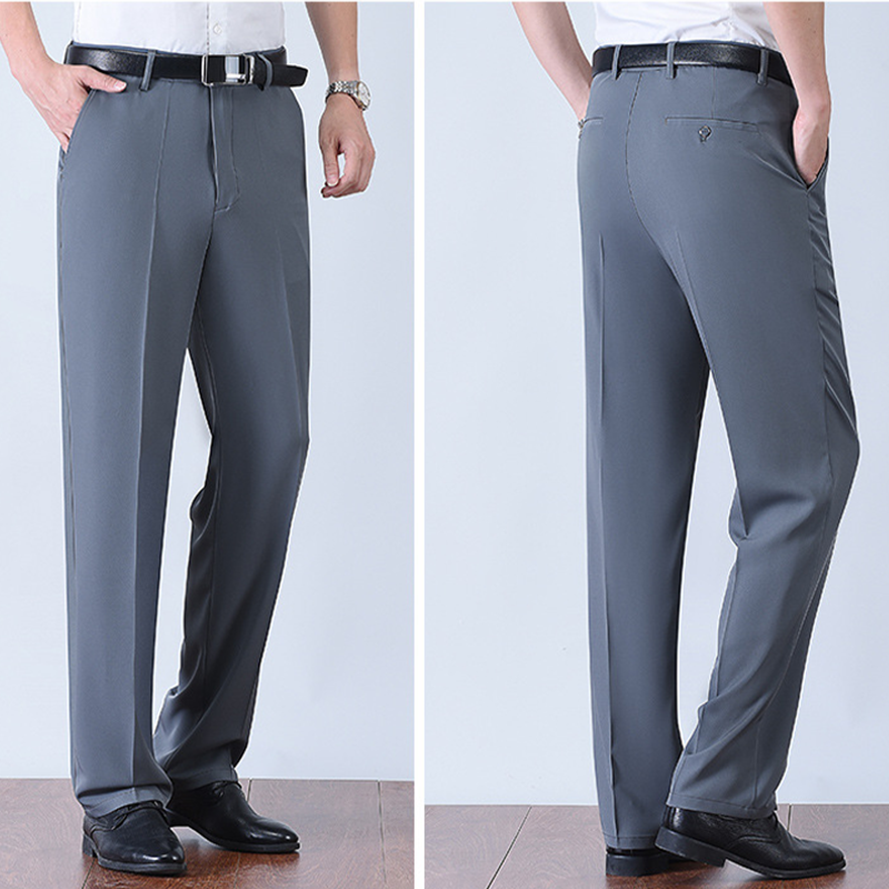 🔥 53% de réduction ❄️Pantalon de costume en soie glacée à séchage rapide pour homme💨