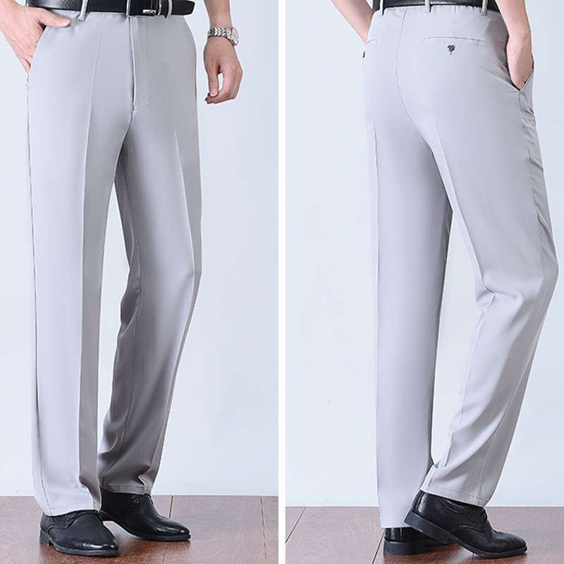 🔥 53% de réduction ❄️Pantalon de costume en soie glacée à séchage rapide pour homme💨