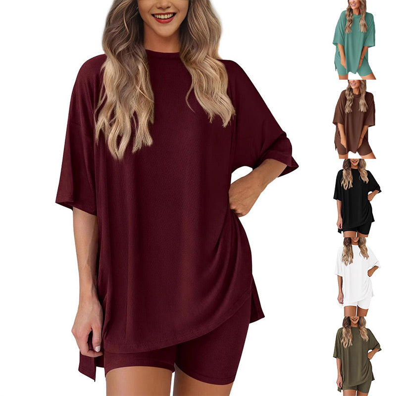 💞DERNIER JOUR DE PROMOTION - 60 % DE RÉDUCTION🌸 Ensemble deux pièces ample et décontracté d'été pour femme💃