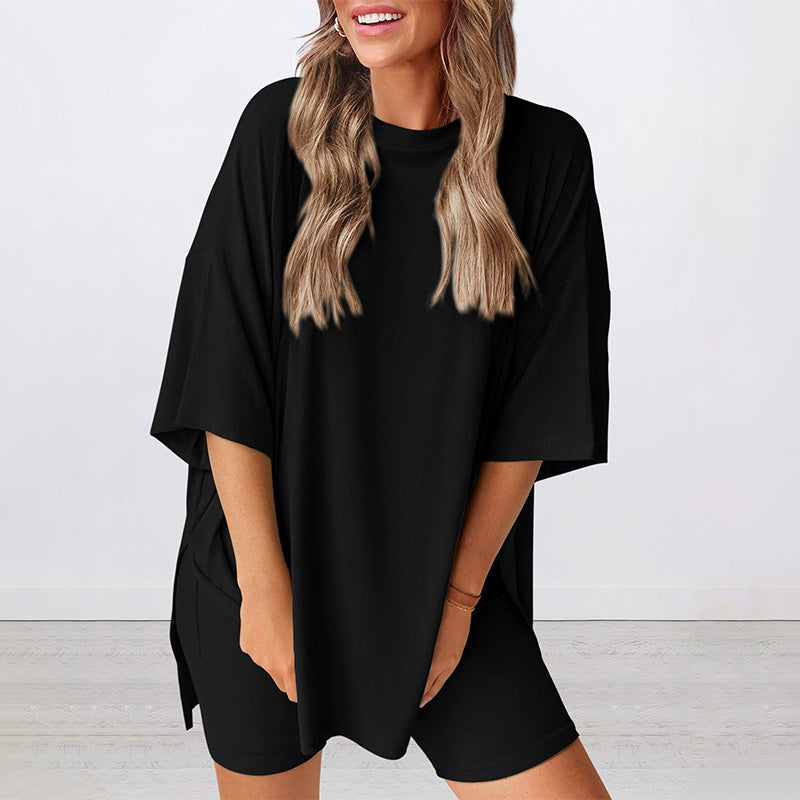 💞DERNIER JOUR DE PROMOTION - 60 % DE RÉDUCTION🌸 Ensemble deux pièces ample et décontracté d'été pour femme💃