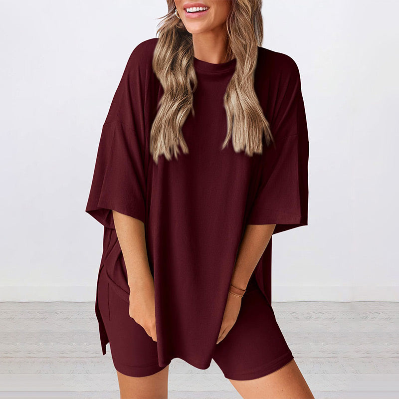 💞DERNIER JOUR DE PROMOTION - 60 % DE RÉDUCTION🌸 Ensemble deux pièces ample et décontracté d'été pour femme💃