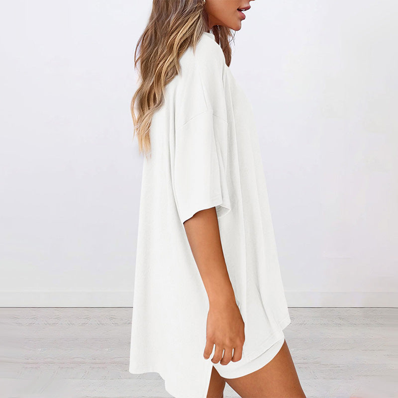 💞DERNIER JOUR DE PROMOTION - 60 % DE RÉDUCTION🌸 Ensemble deux pièces ample et décontracté d'été pour femme💃