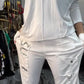 🔥Dernières soldes de printemps🔥 Haut décontracté pour femme avec impression de lettres et pantalon (ensemble 2 pièces)