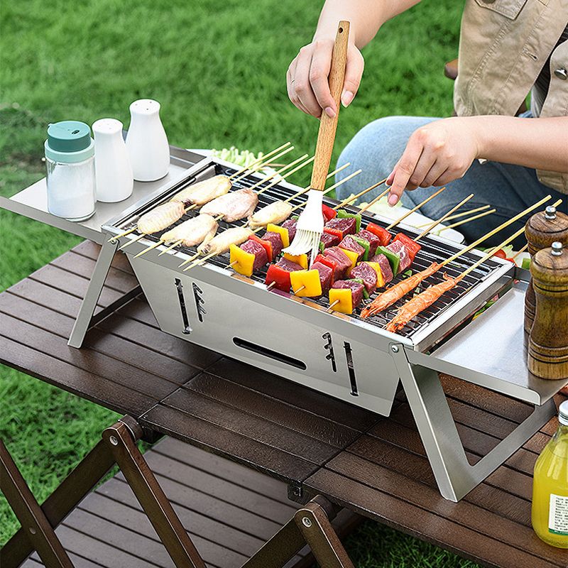 🍖Meilleur prix🔥Le barbecue d'extérieur pliable en acier inoxydable(🚀55% de réduction)